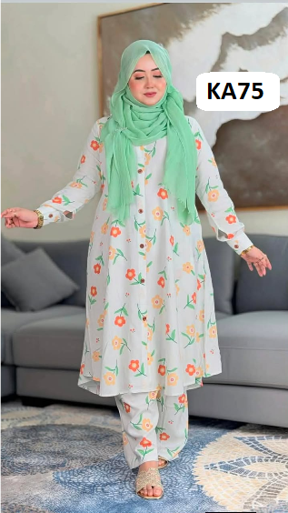 সফট মিউটেড ফ্লোরাল টু-পিস সেট (Product Code: KA75)